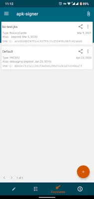 apk-signer screen 3